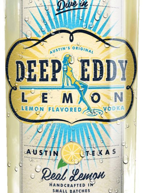 A bottle of deep eddy lemon flavored vodka