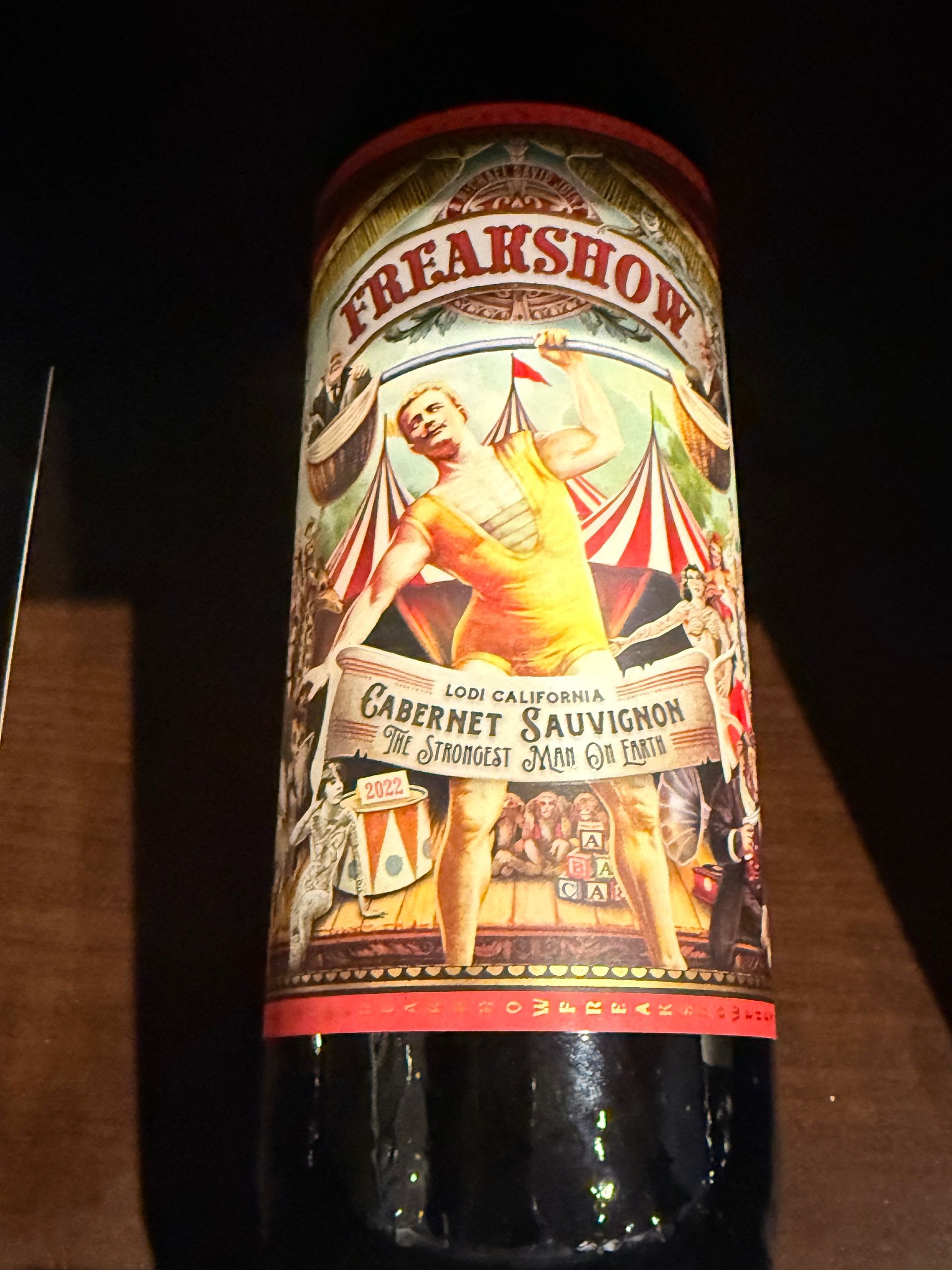 Wine bottle labeled