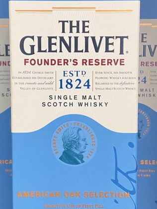 A bottle of the glenlivet founder 's reserve single malt scotch whisky.