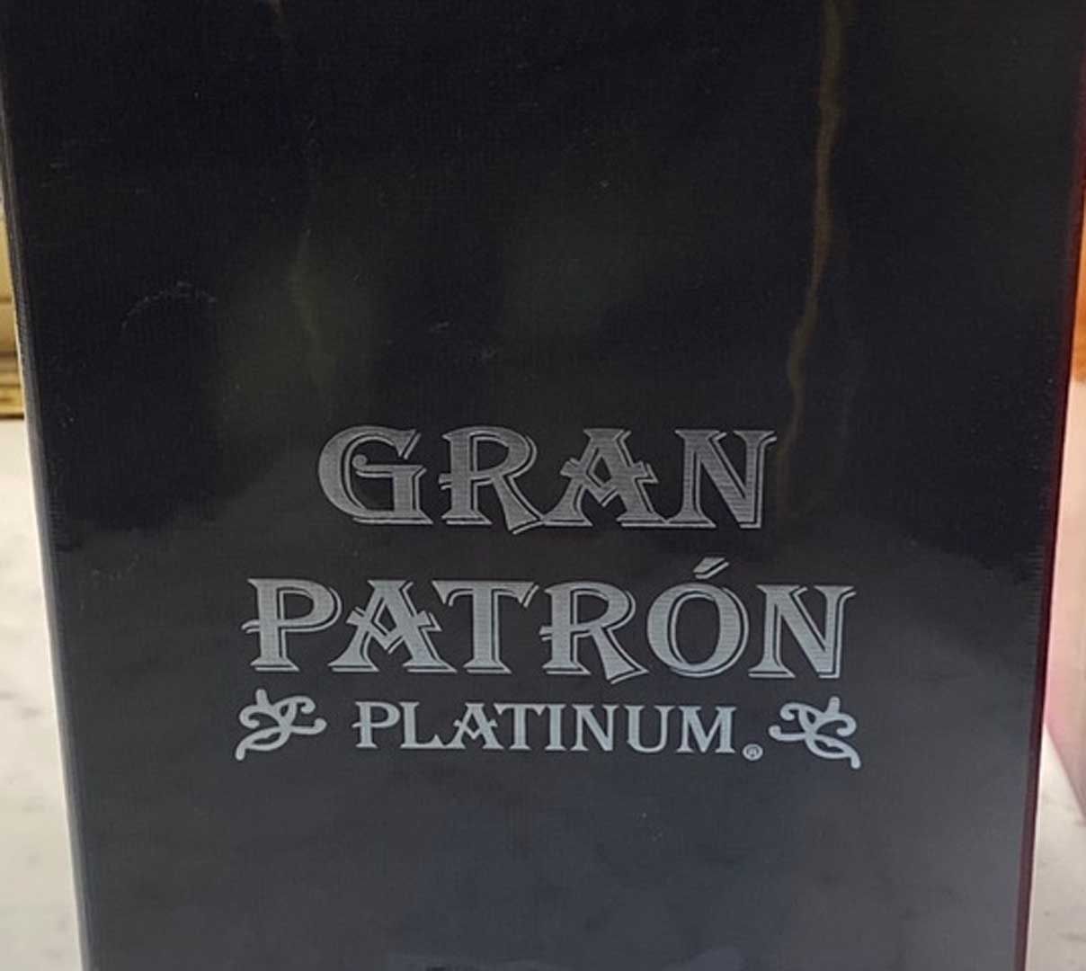 A black box with the words gran patron platinum on it