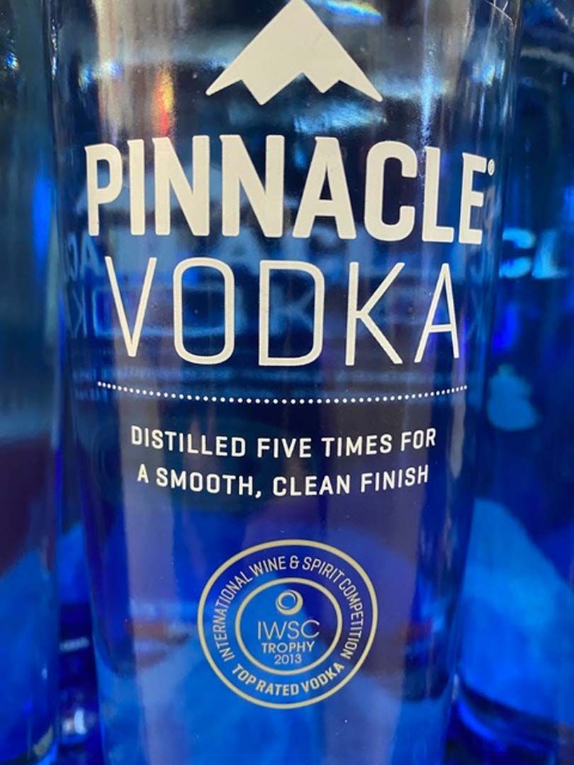 Pinnacle vodka is distilled five times for a smooth clean finish