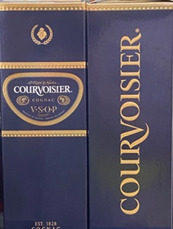 Two boxes of courvoisier v-s-o-p cognac