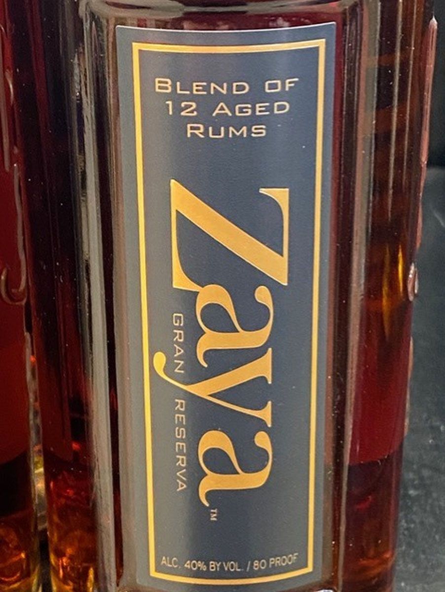 A bottle of zaya blend of 12 aged rum