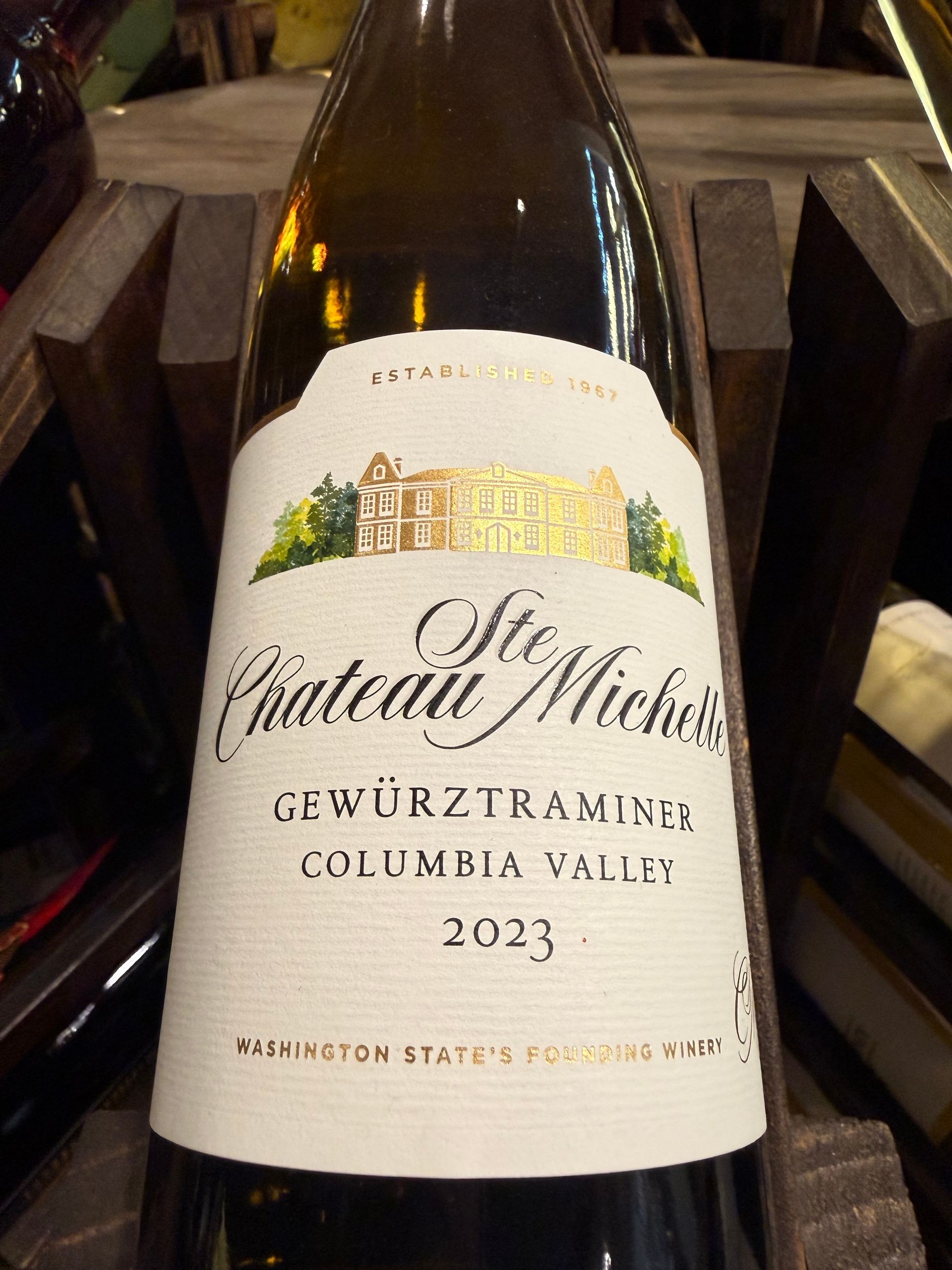 Wine bottle labeled 