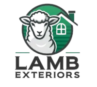 LAMB Exteriors logo with a white lamb in a green circle and house icon above the company name