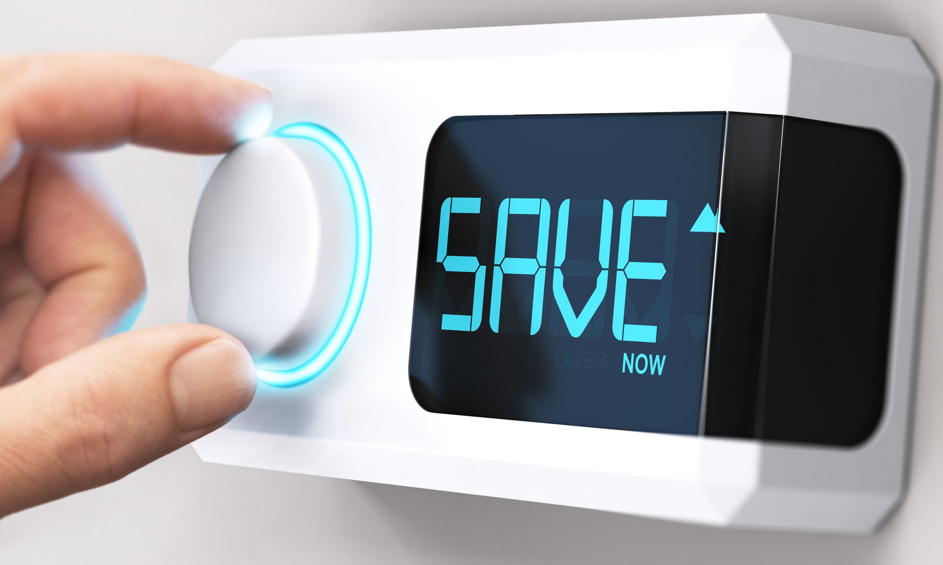 Homeowner reviewing lower energy costs after upgrading to new energy-efficient air conditioner.