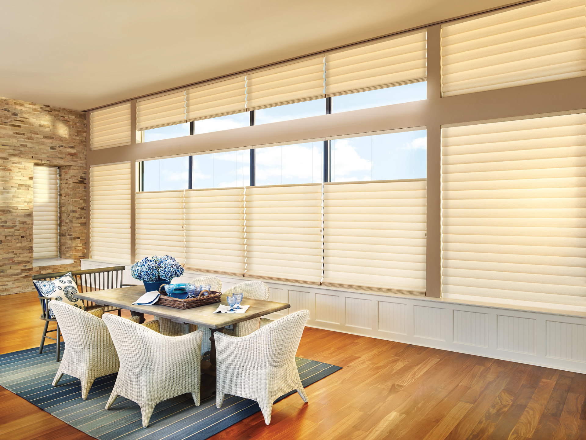 Hunter Douglas Vignette® Roman Shades with top-down bottom-up control