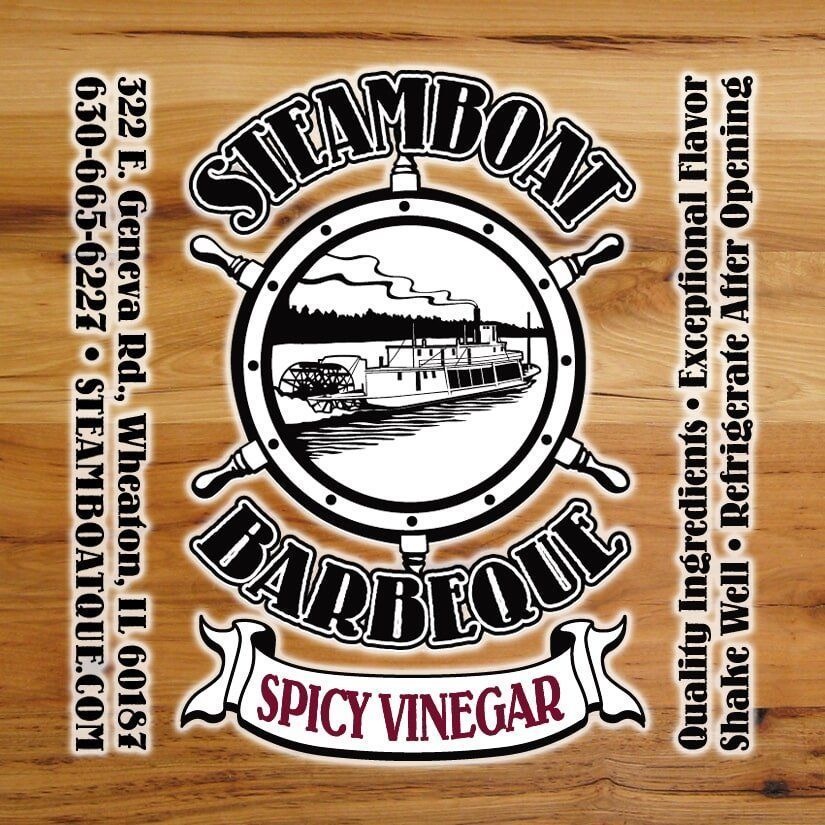 A label for steamboat barbeque spicy vinegar