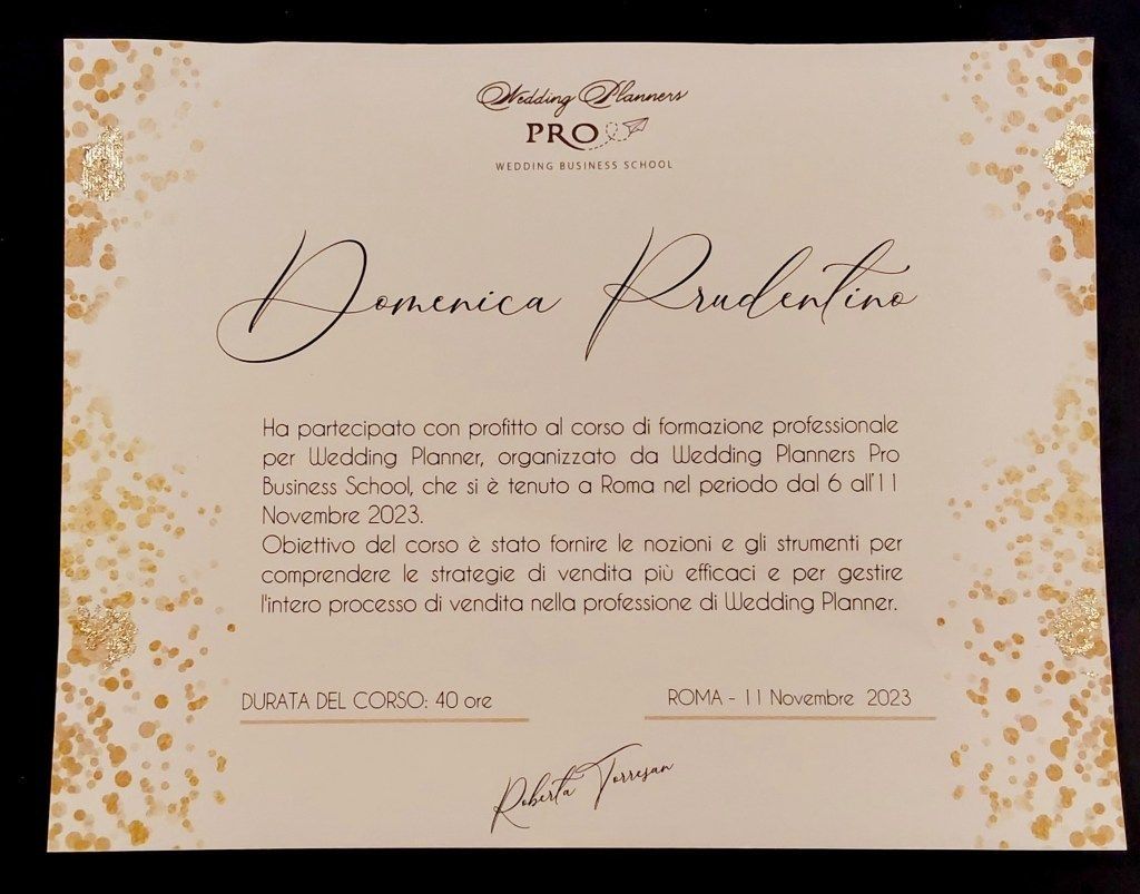 Wedding Planner Certificata