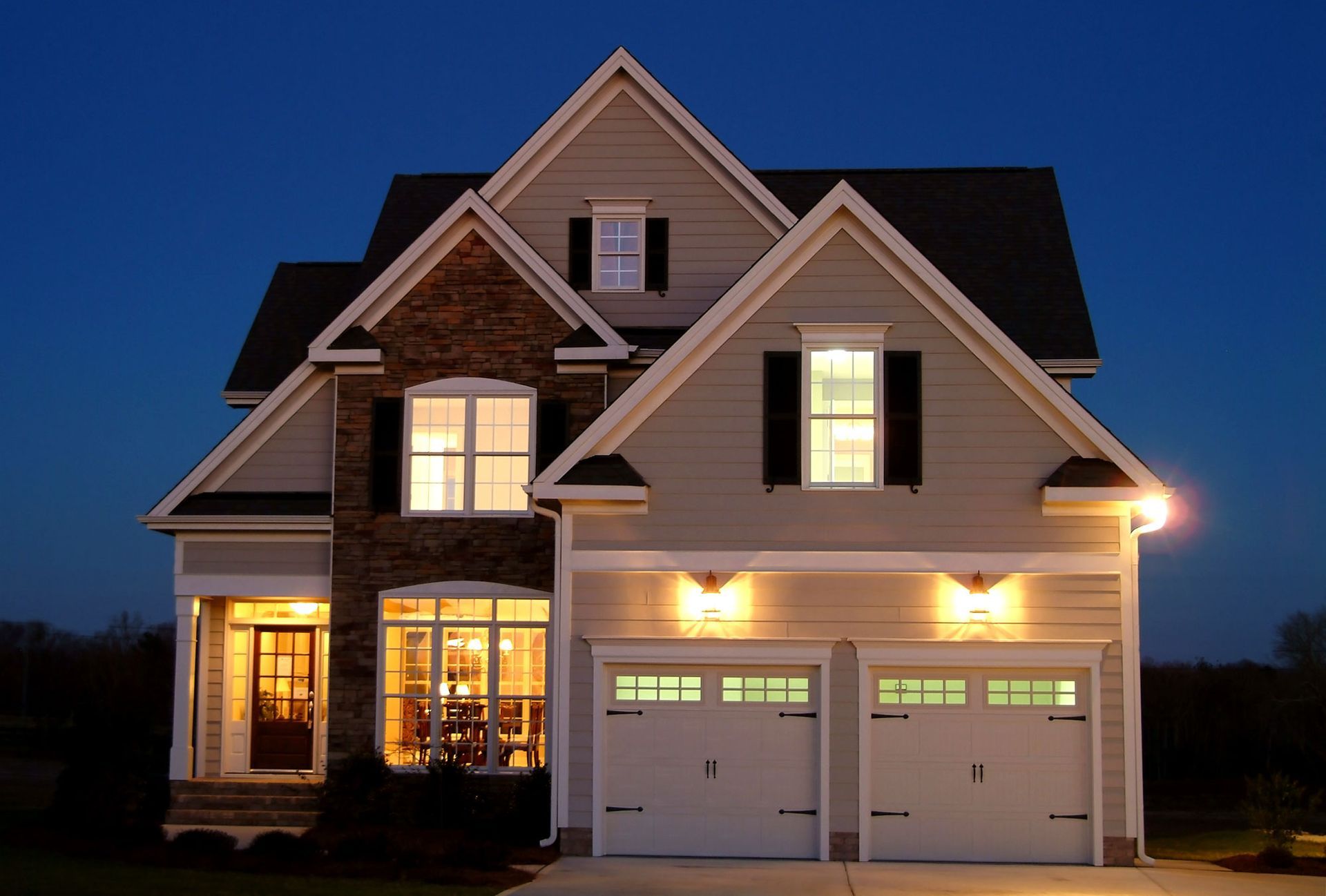 Home at Night — New Braunfels, TX — Afton Electric