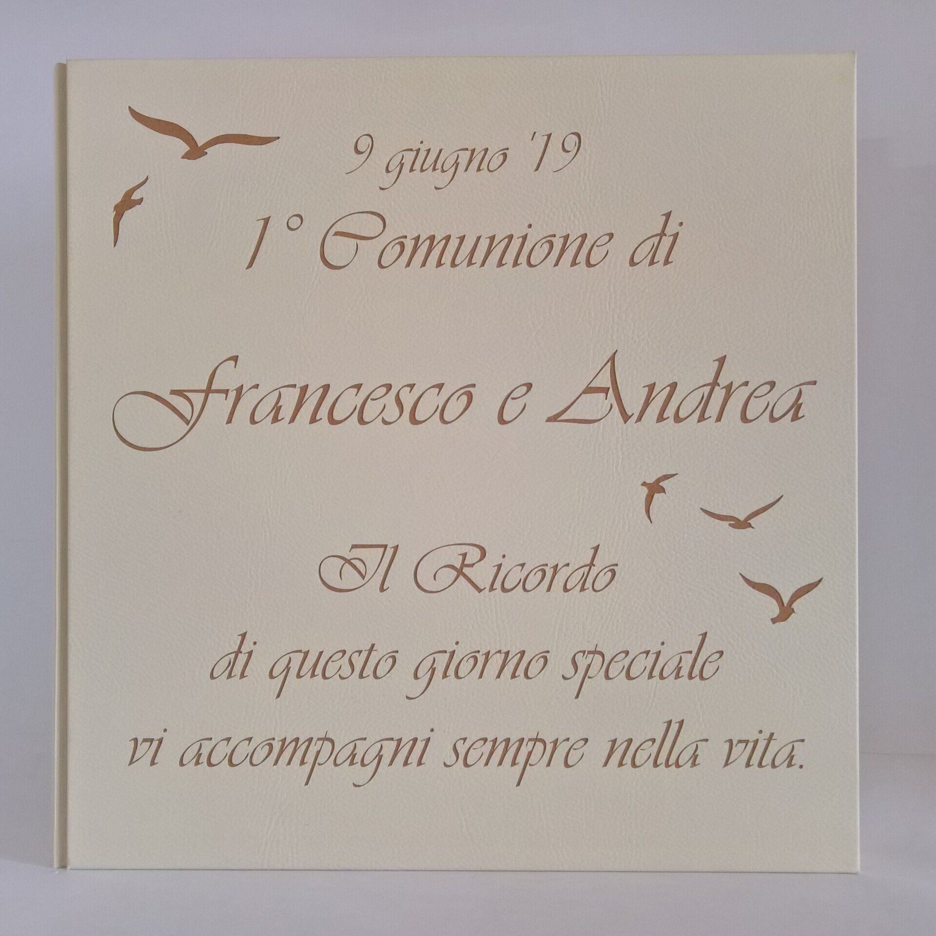 legnoegrafite legno e grafite album fotografico prima comunione nome frase