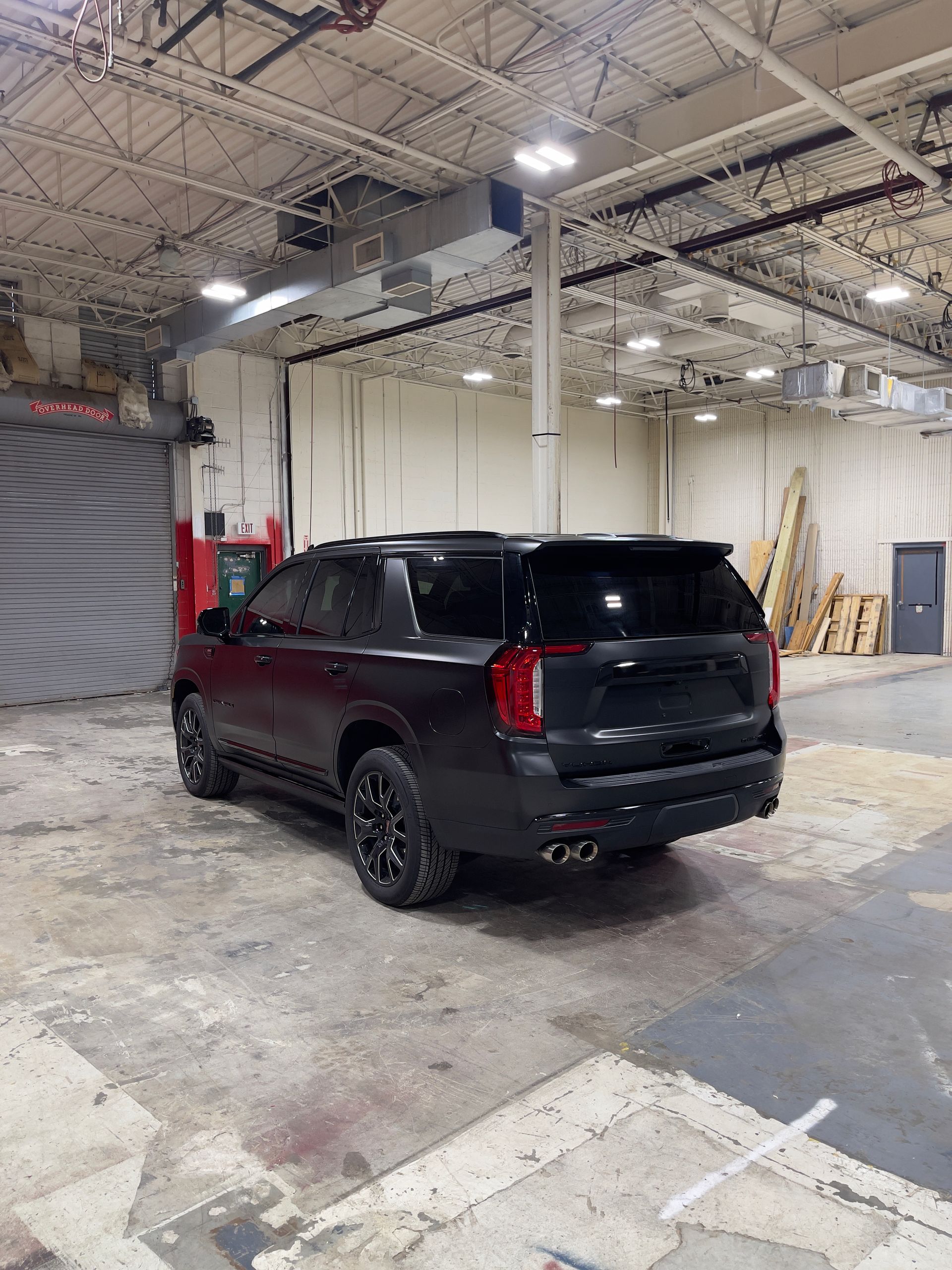 Finished black SUV window tint project