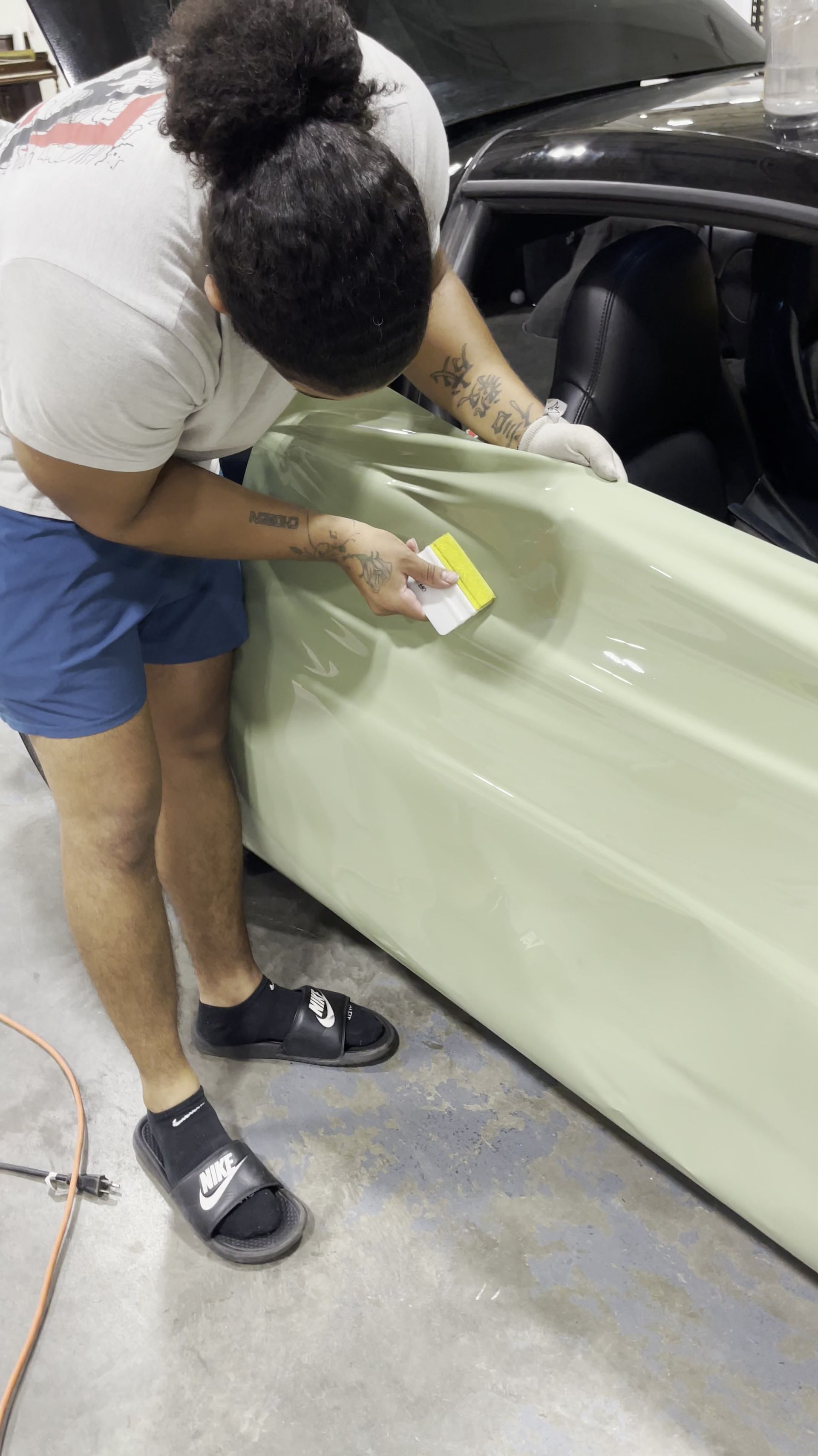 Vinyl wrap application detail