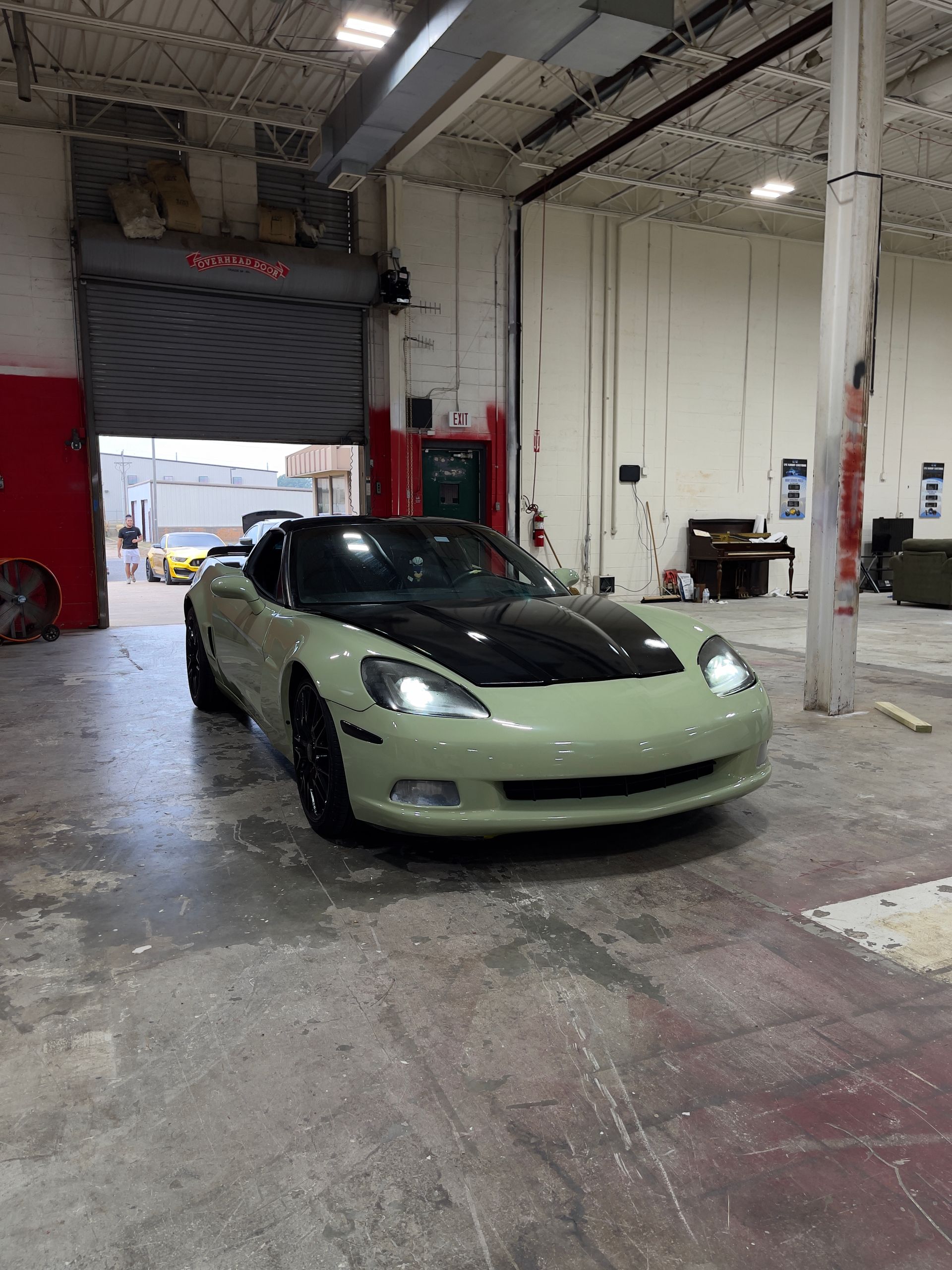Satin sage Corvette vinyl wrap by Eye Kandy Customs