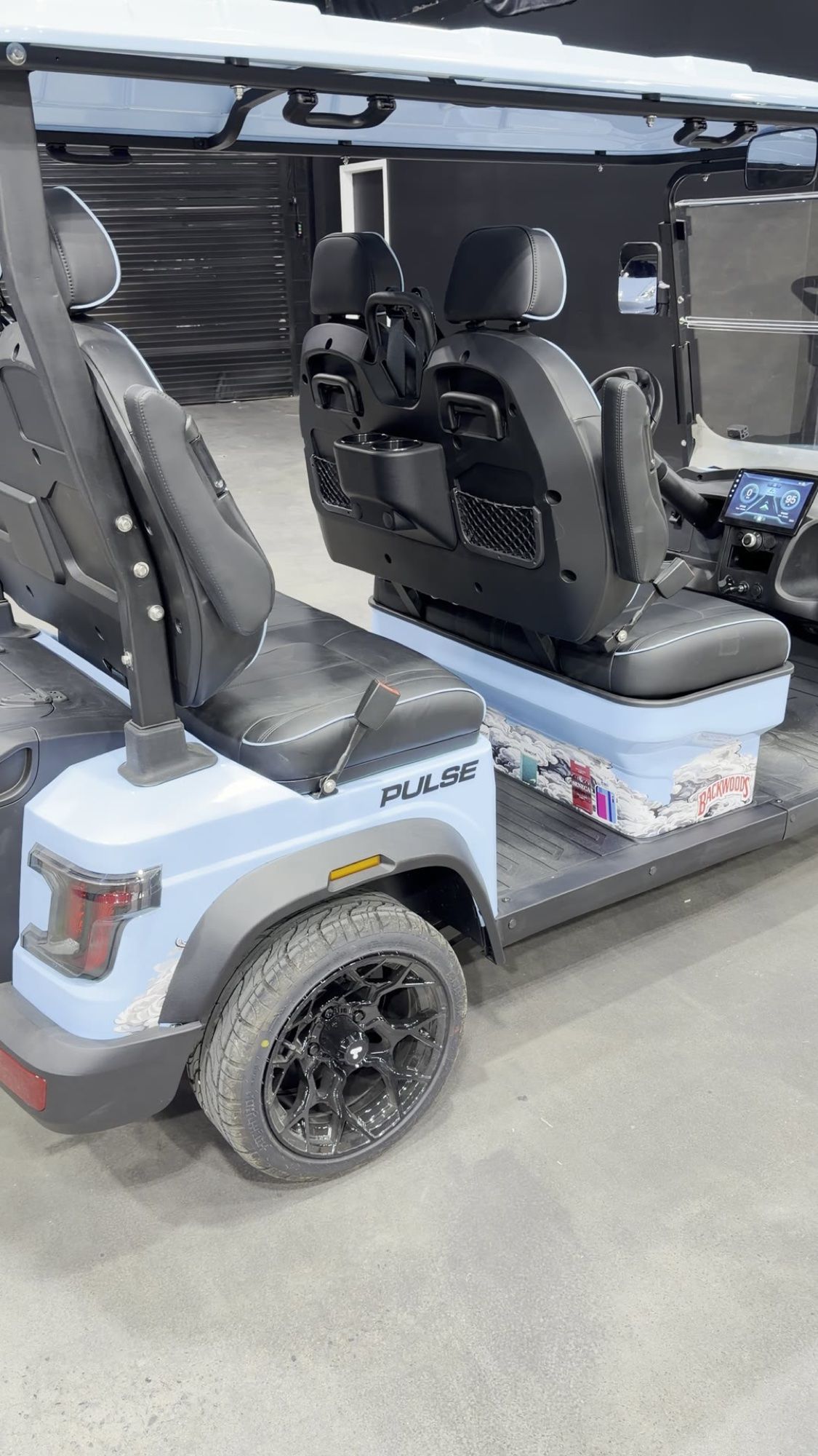 Side view of the Cloud 9 golf cart wrap