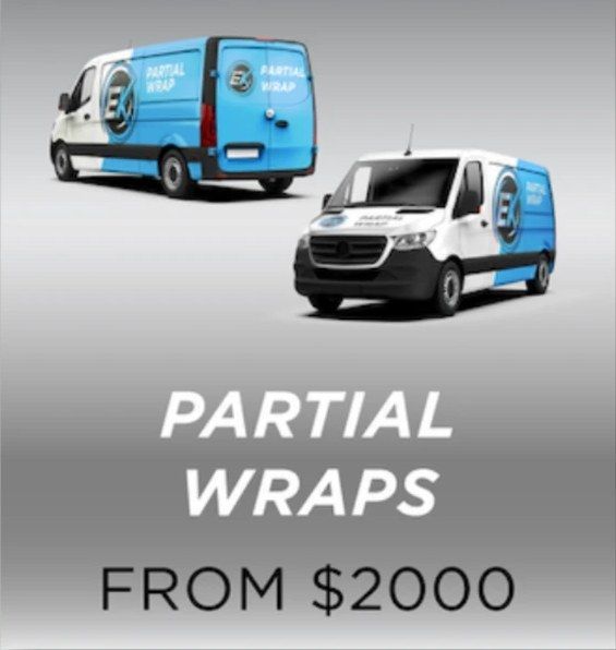 Van with a partial wrap, from $2000