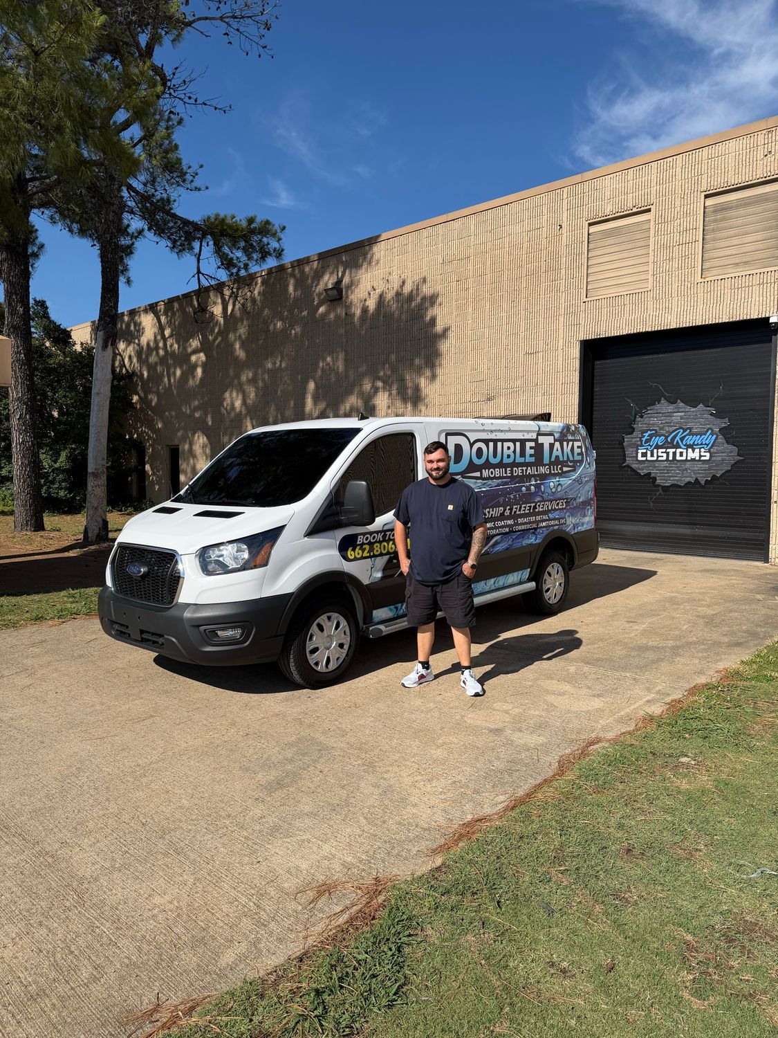 Double Take van wrap delivery outside Eye Kandy Customs