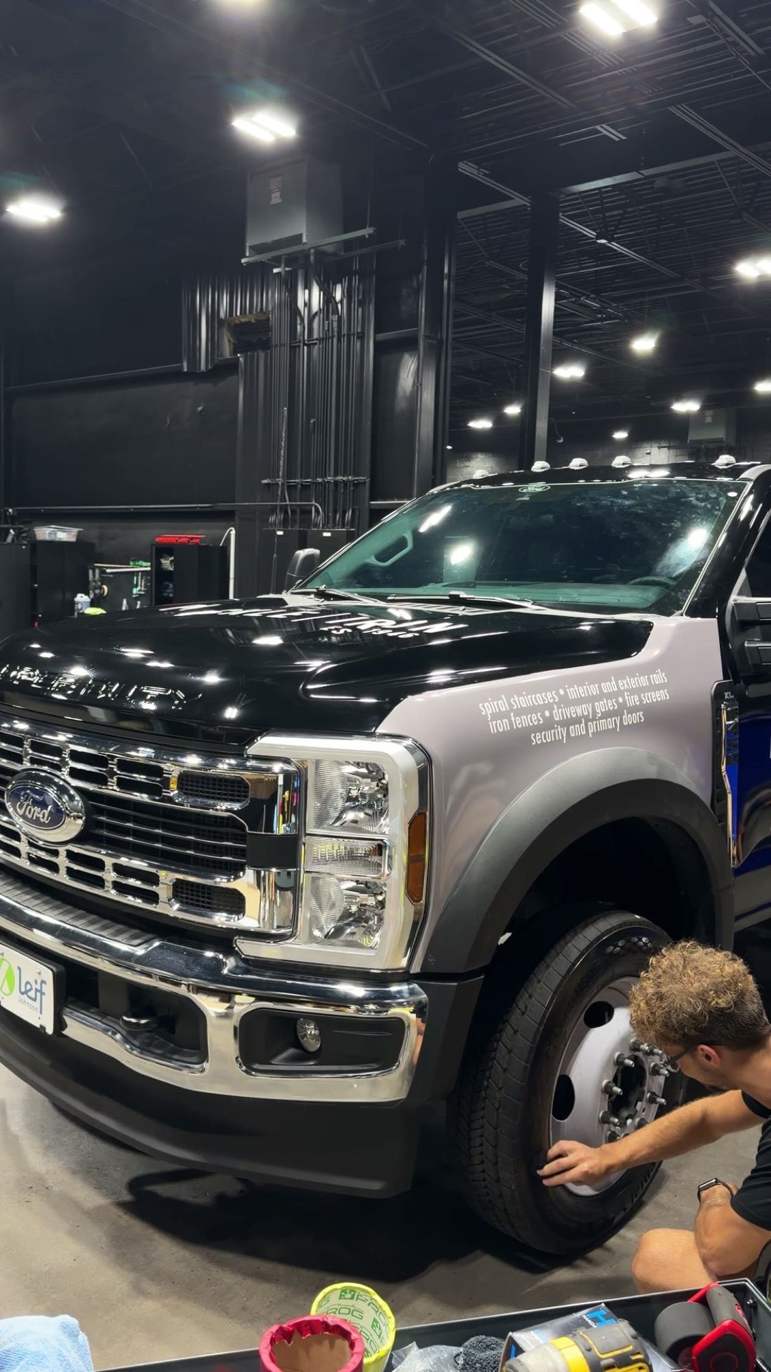 Installing SunTek Evolve ceramic tint on the Pickle Iron truck