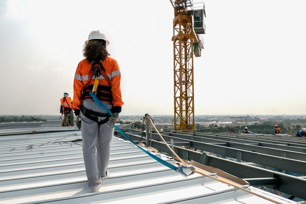 Worker on Roof on the Gold Coast