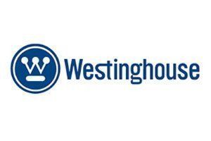 Westinghouse logo: Blue emblem with "W" design, text "Westinghouse".