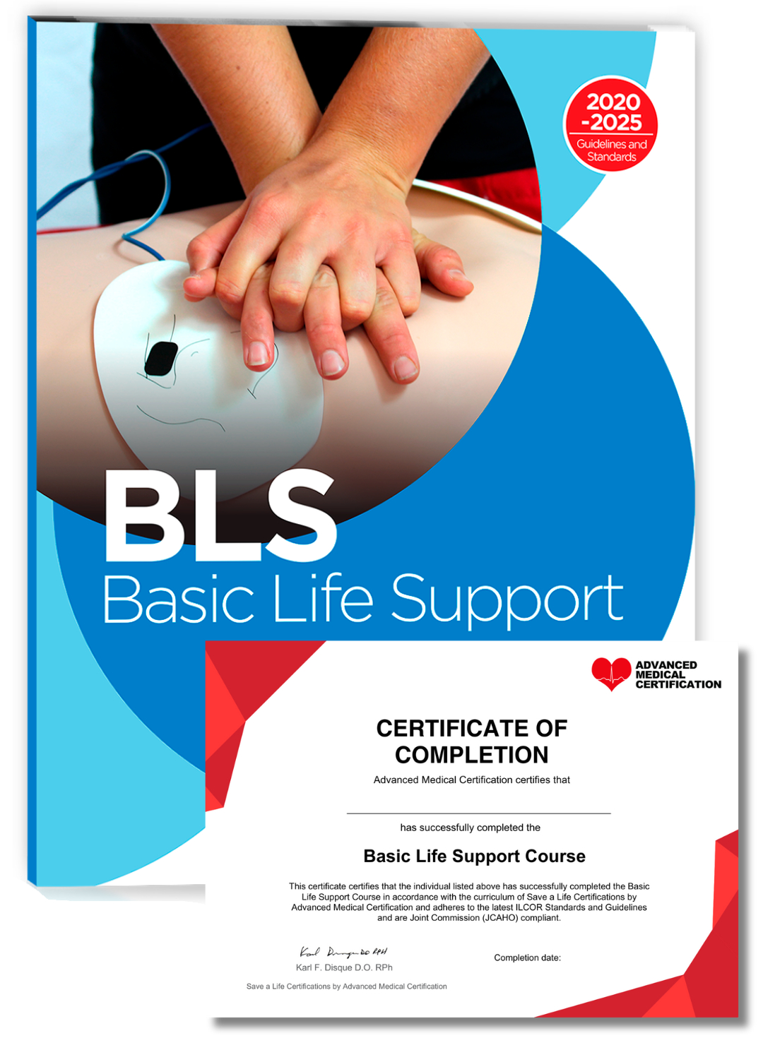 BLS Basic Life Support course certificate cover