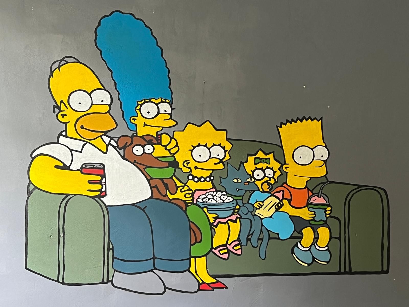 simpsons muurschildering