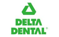 Delta Dental logo in green with triangular icon above the wordmark