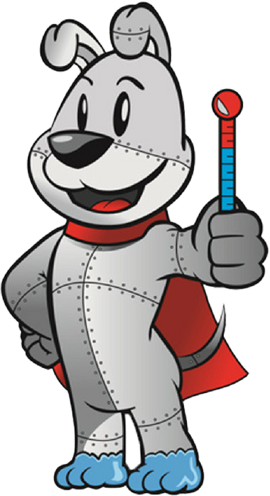 Dog Holding Thermometer — North Versailles, PA — A & P Furnace Co