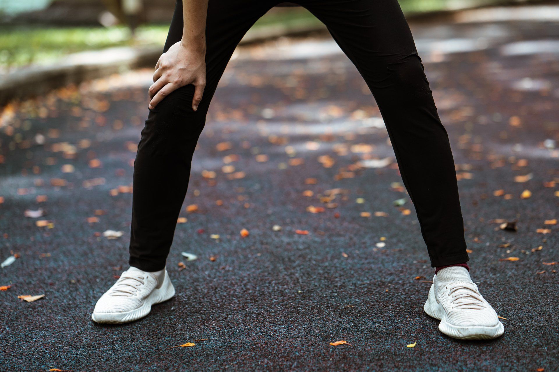 Sporter die moet herstellen na hardlopen