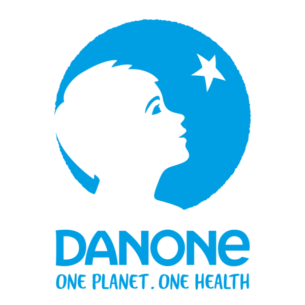 Logo van Danone, klant van Teaming Nederland, specialist in teamontwikkeling via de methode Lencioni en Working Genius.