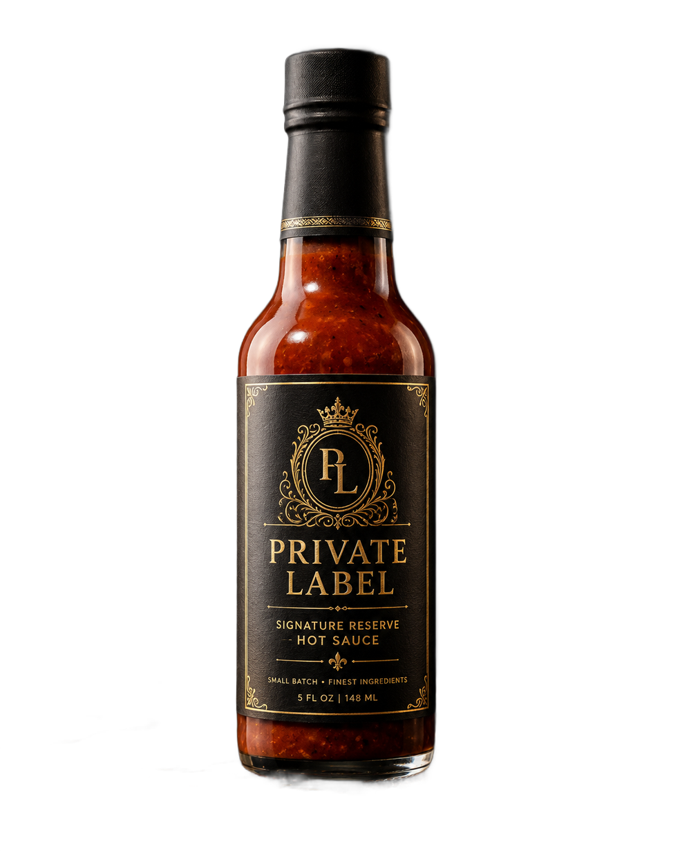 Premium private label hot sauce bottle