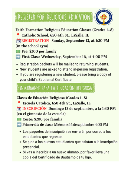 Marian Conference poster with blue title, Virgin Mary illustration, event details, speakers, and sponsor logos