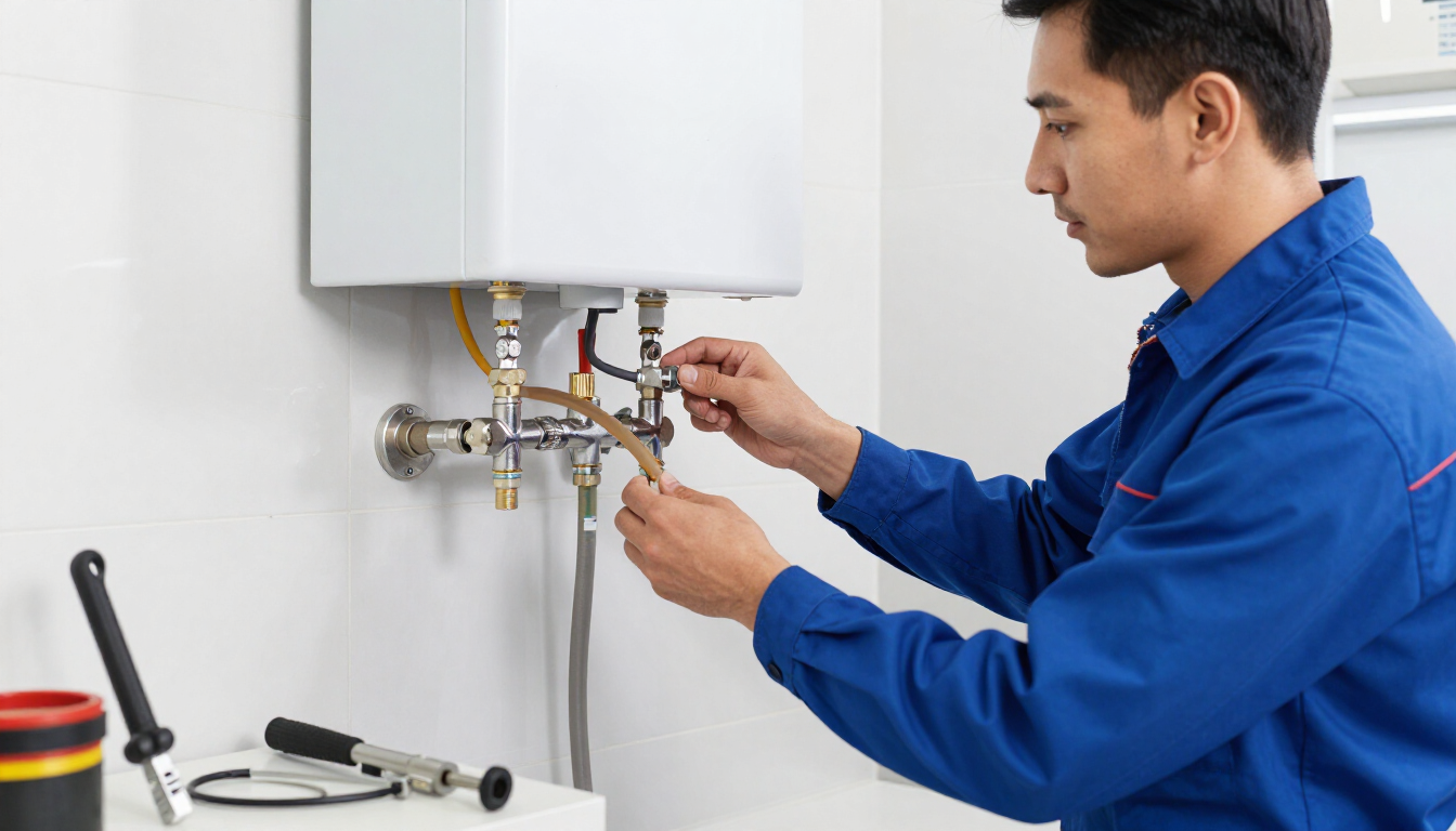 Plumbing Professional at Work