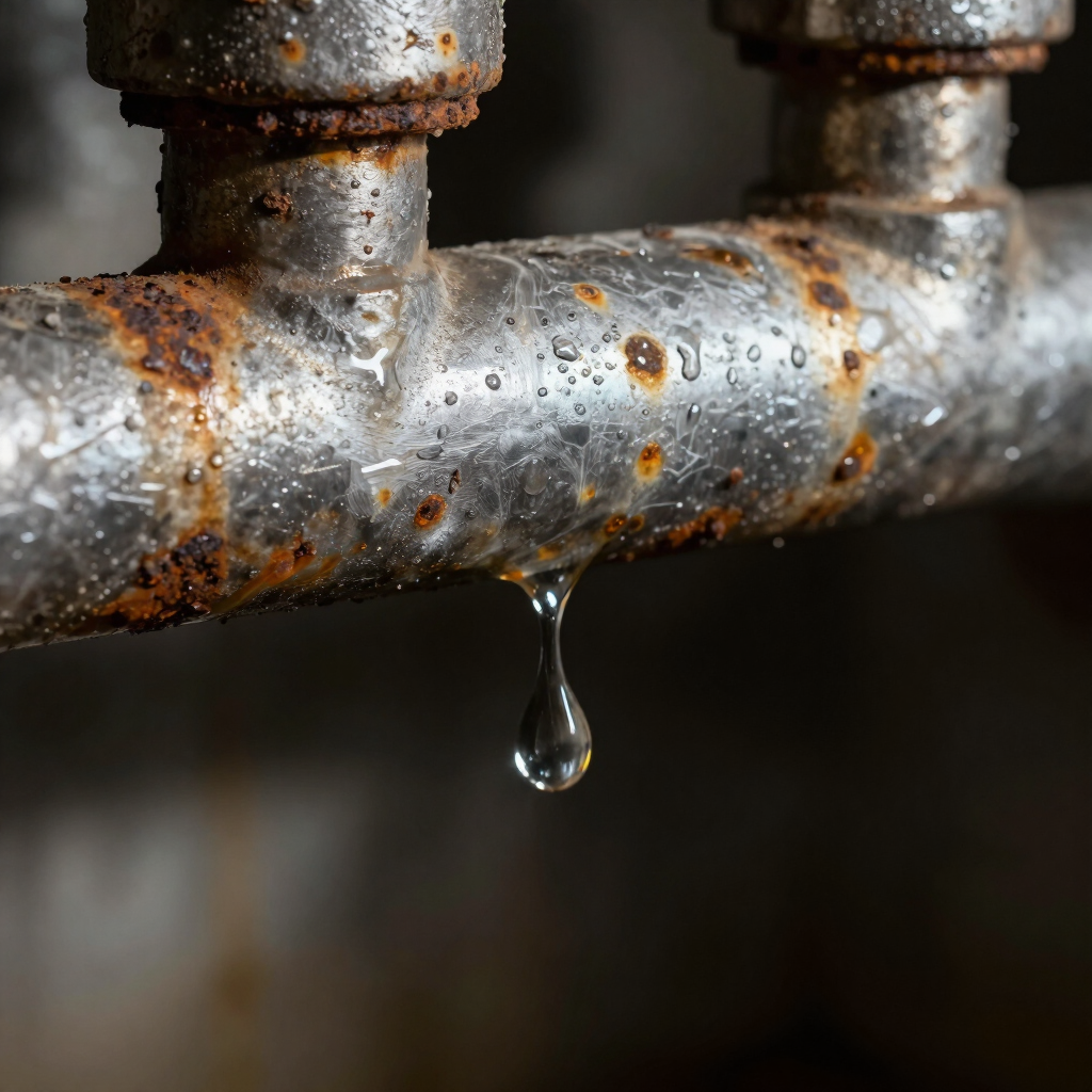 Emergency plumbing leak in a home requiring immediate attention