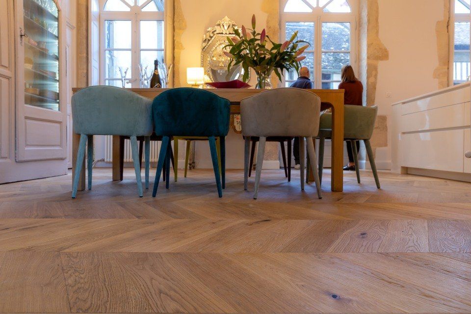 parquet con posa a spina di pesce