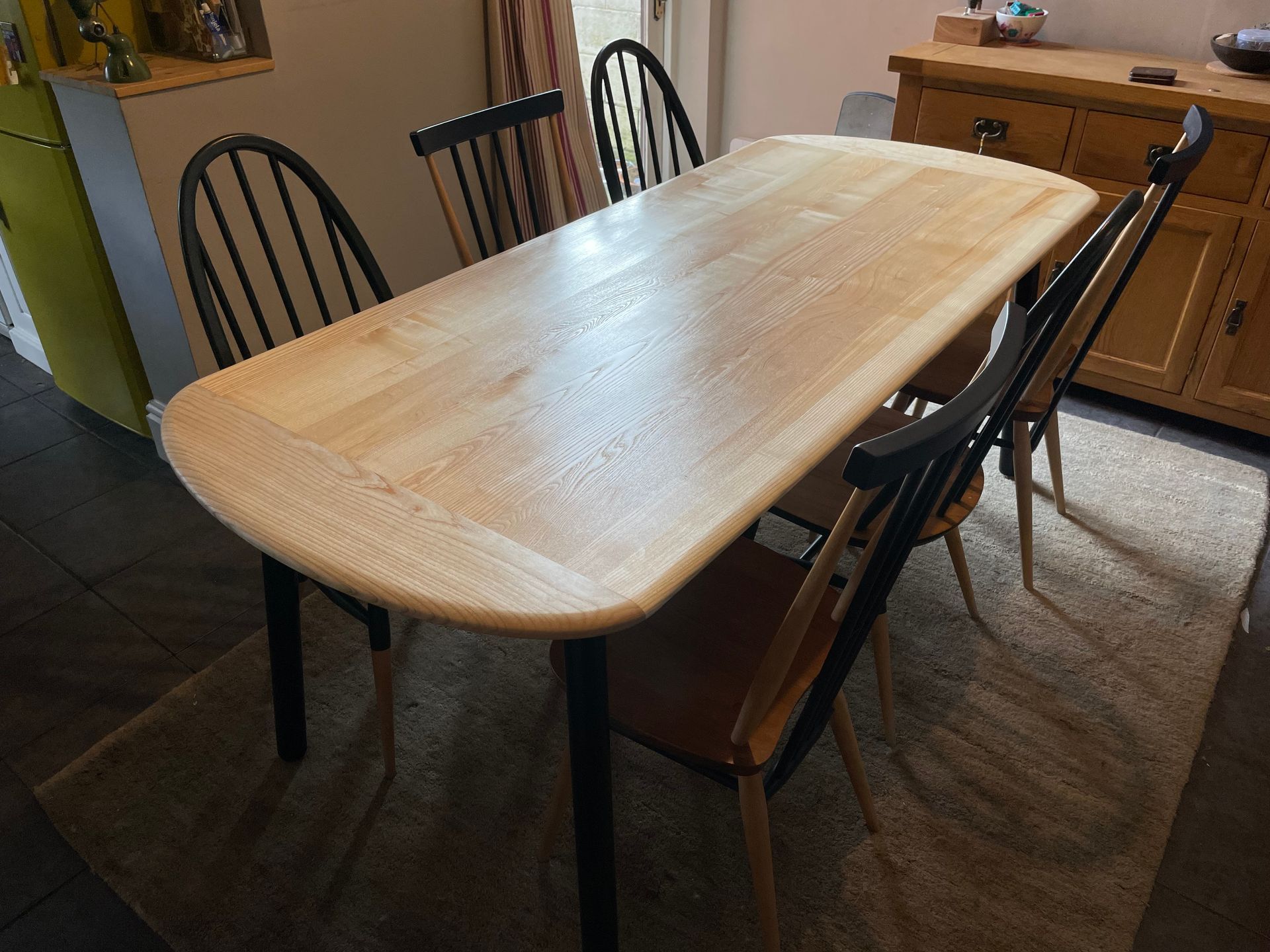 handmade dining table, English ash.