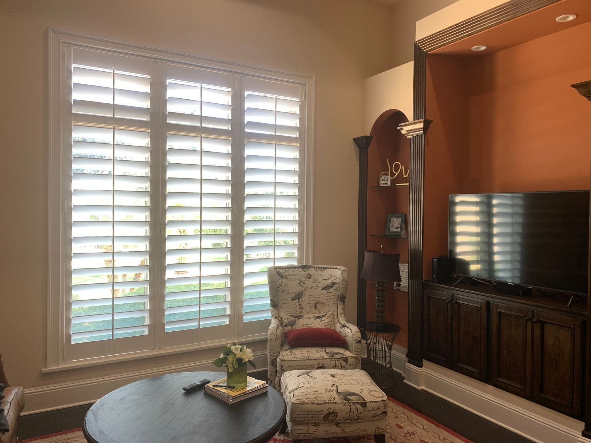 Living Room With Plantation Shutters. Living Room With Plantation Shutters.
