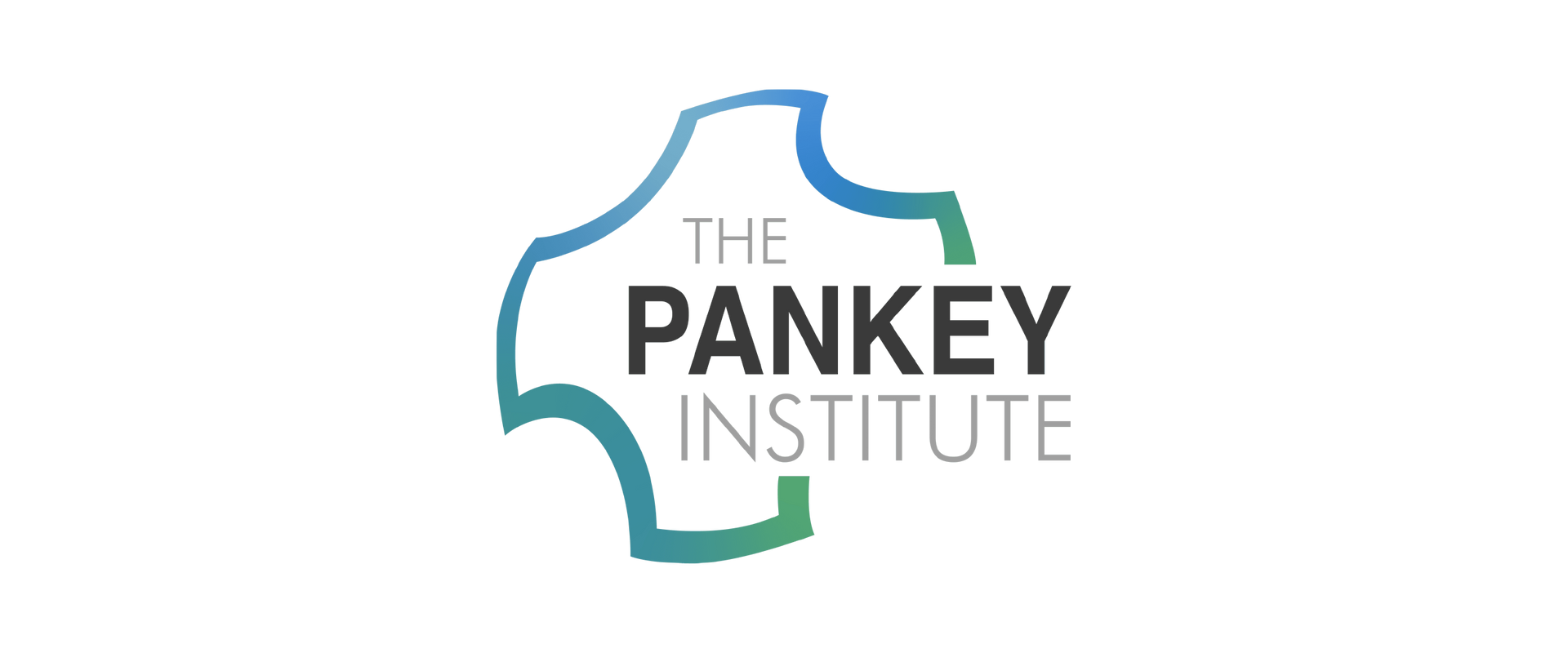 Logo for The Pankey Institute featuring text and a stylized blue-to-green abstract cross shape.