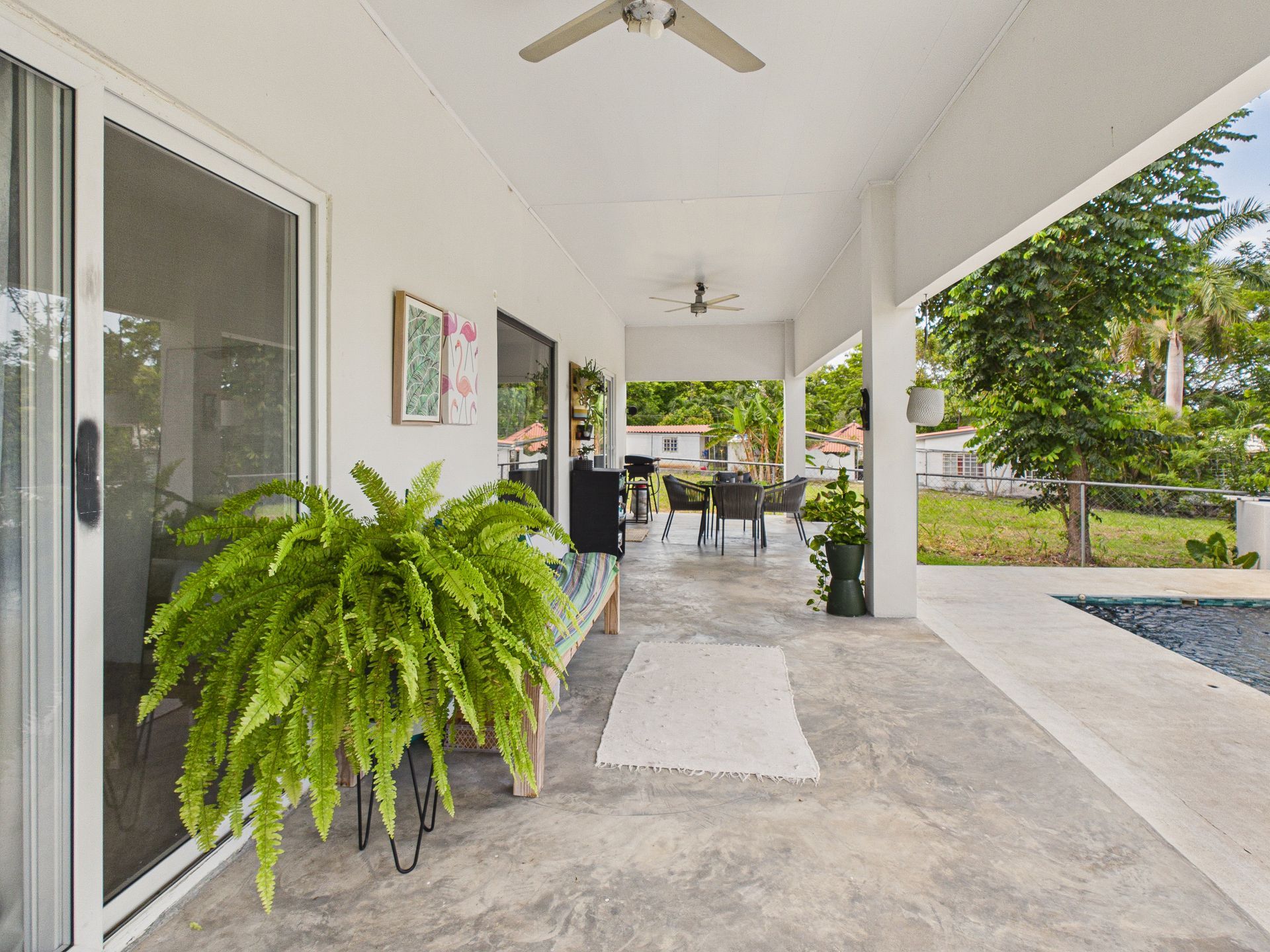 San José | San Carlos | Relocation Panamá Área techada con vegetación en casa de San José, San Carlos