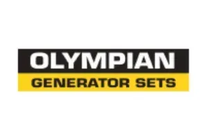 Olympian Generator Sets logo: Black and yellow rectangular graphic with white text.