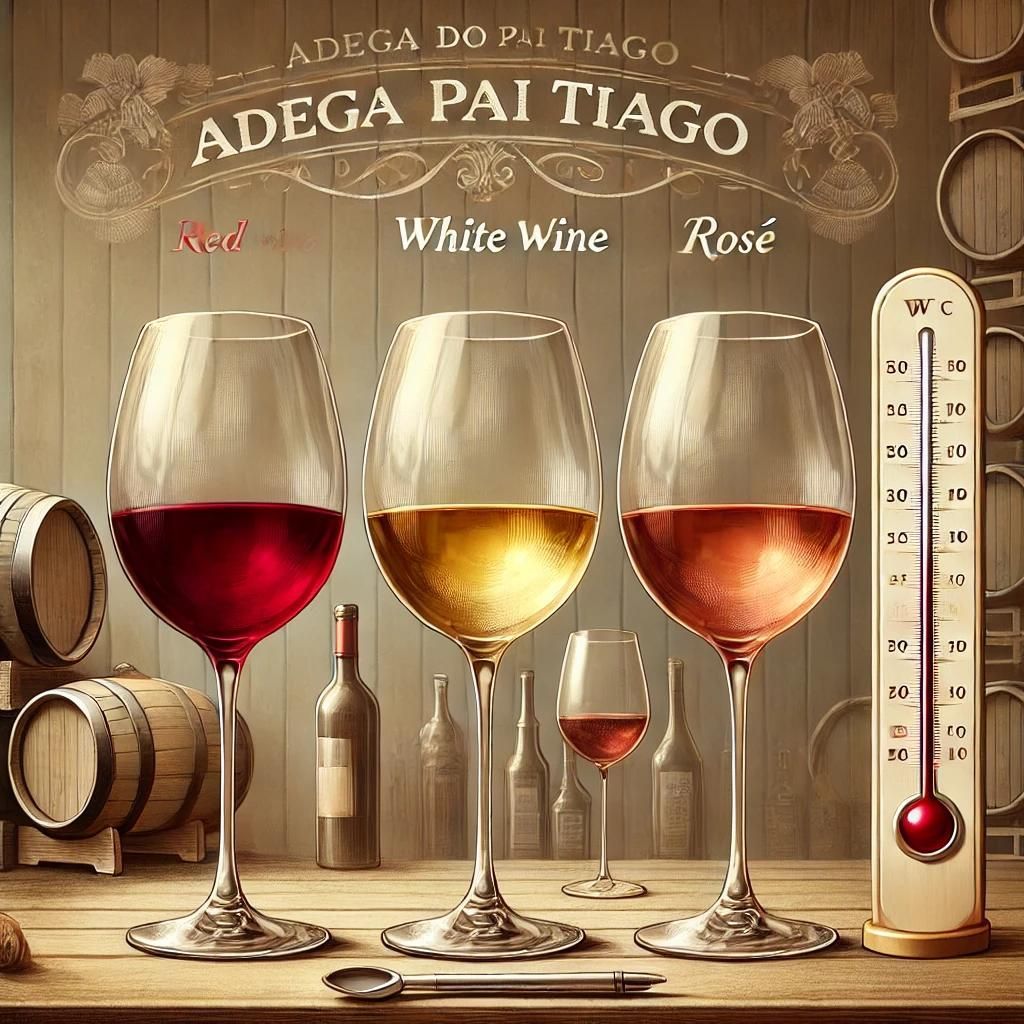 Temperatura ideal para vinho, servir vinho, vinho tinto, vinho branco, vinho rosé, Adega do Pai Tiag