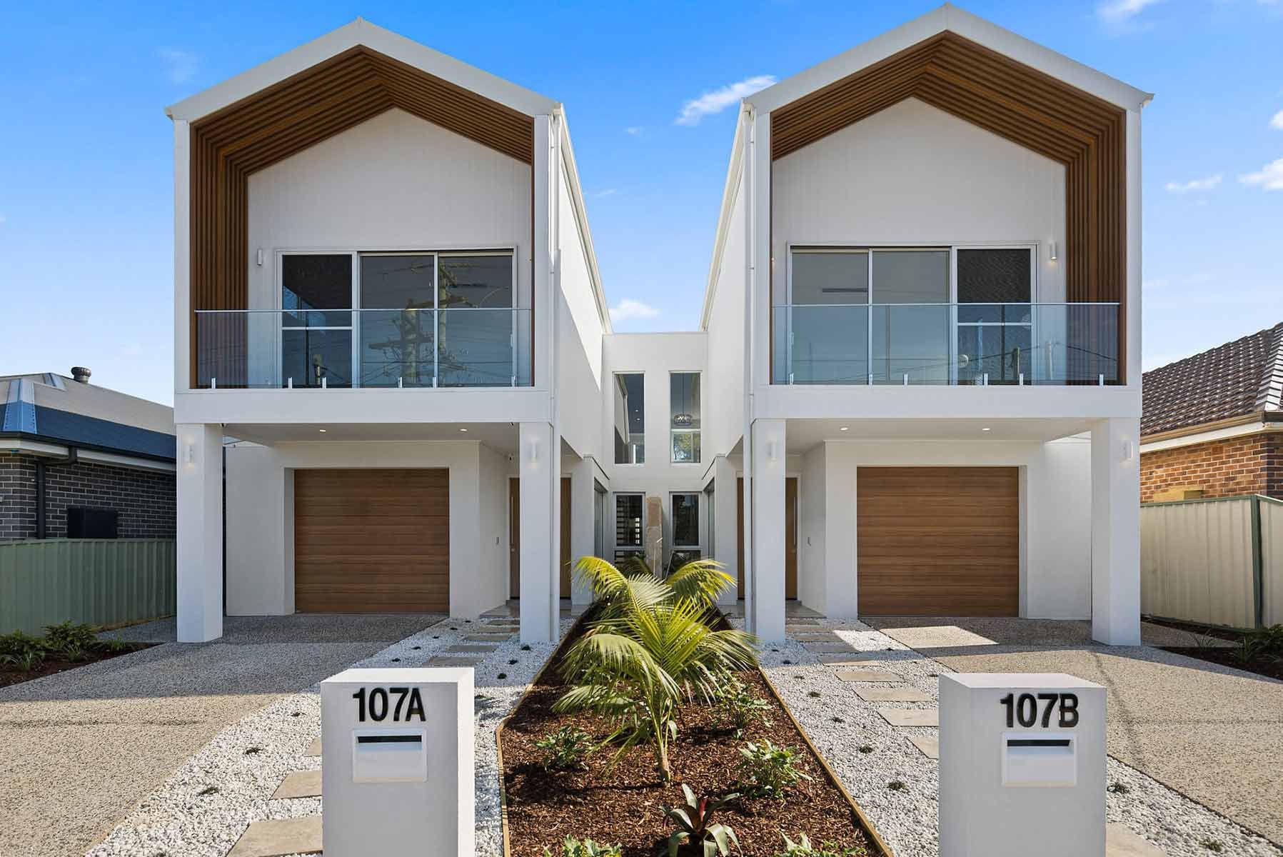 Modern Duplex Homes With Large Glass Balconies — JMB Electrical Services In Port Kembla, NSW