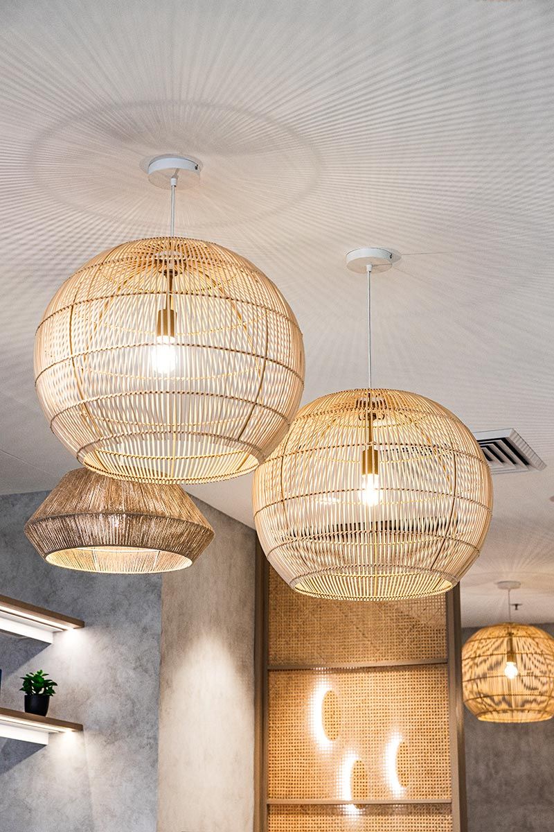 Hanging Wicker Lamps Cast Warm Light — JMB Electrical Services In Port Kembla, NSW
