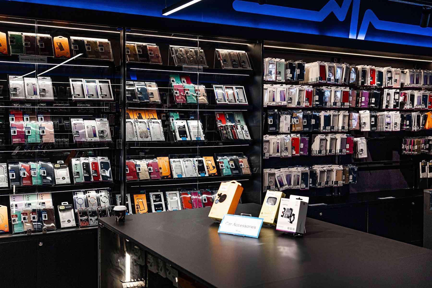 Store Displays a Wide Variety of Phone Accessories — JMB Electrical Services In Port Kembla, NSW