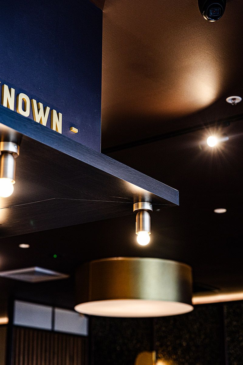 Ceiling With Cylindrical Light Fixtures — JMB Electrical Services In Port Kembla, NSW