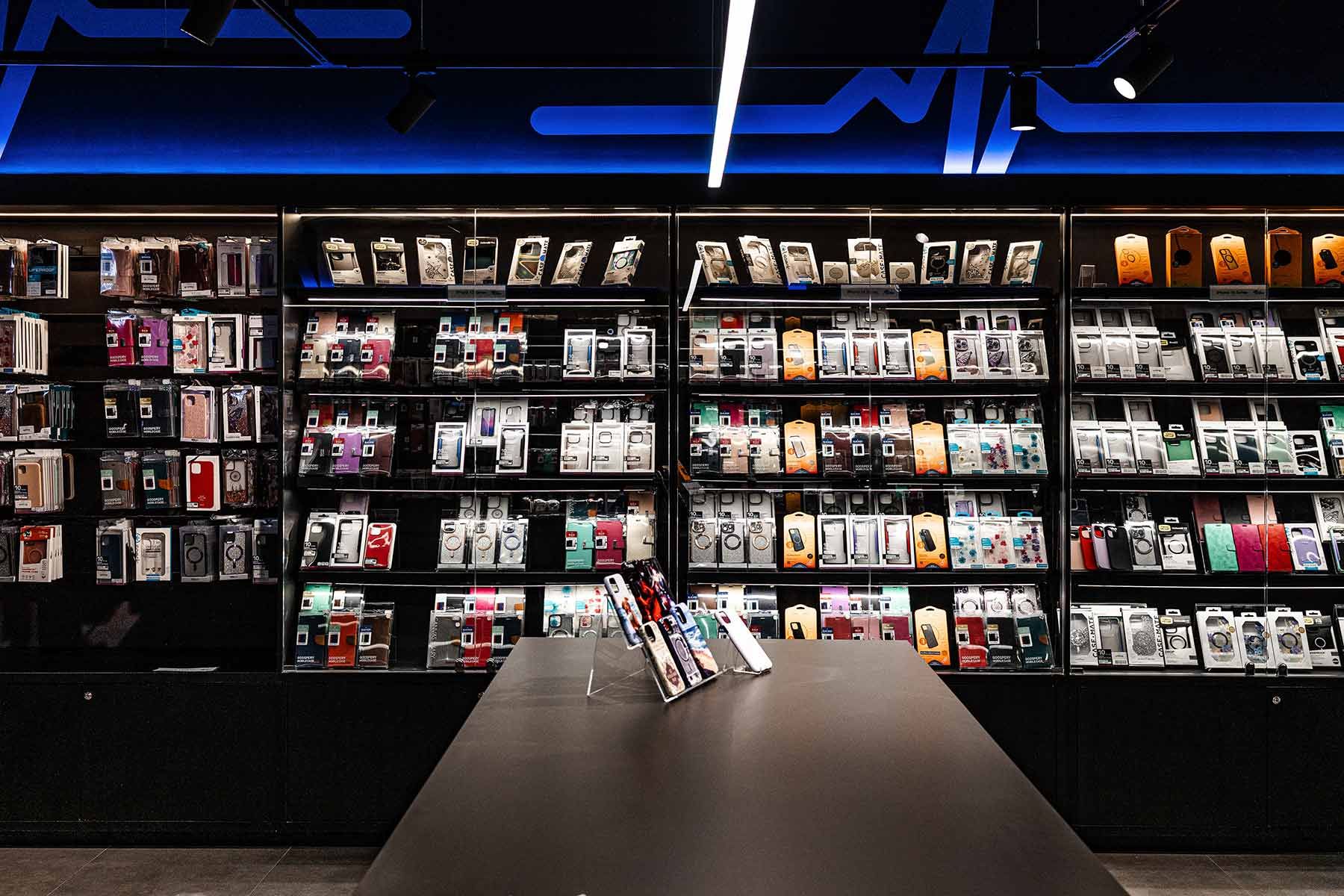 A Store Filled With Lots of Phone Cases — JMB Electrical Services In Port Kembla, NSW