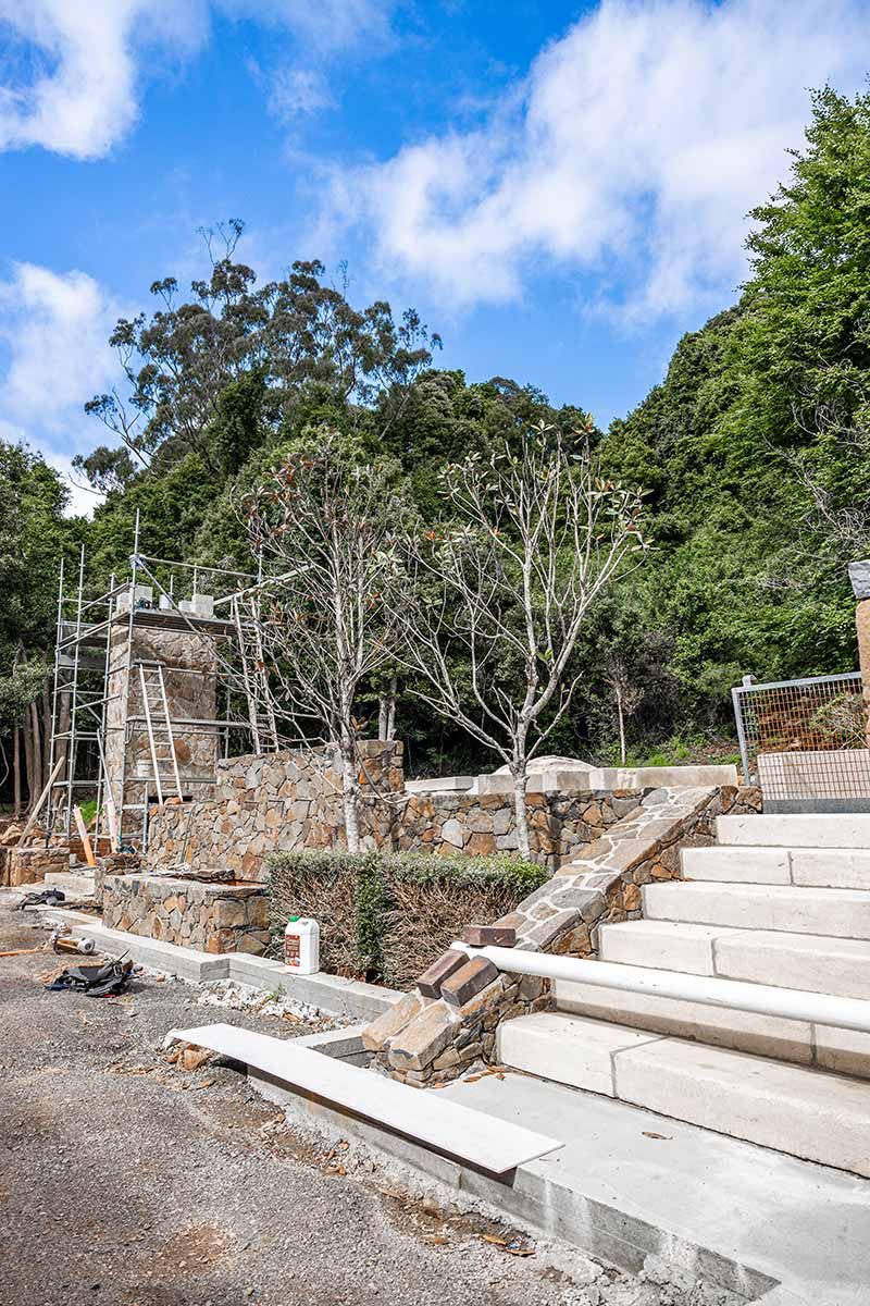 Outdoor Construction Site With Stone Walls — JMB Electrical Services In Port Kembla, NSW