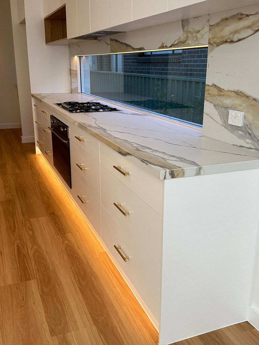 Marble Countertops With a Built-in Stove — JMB Electrical Services In Port Kembla, NSW