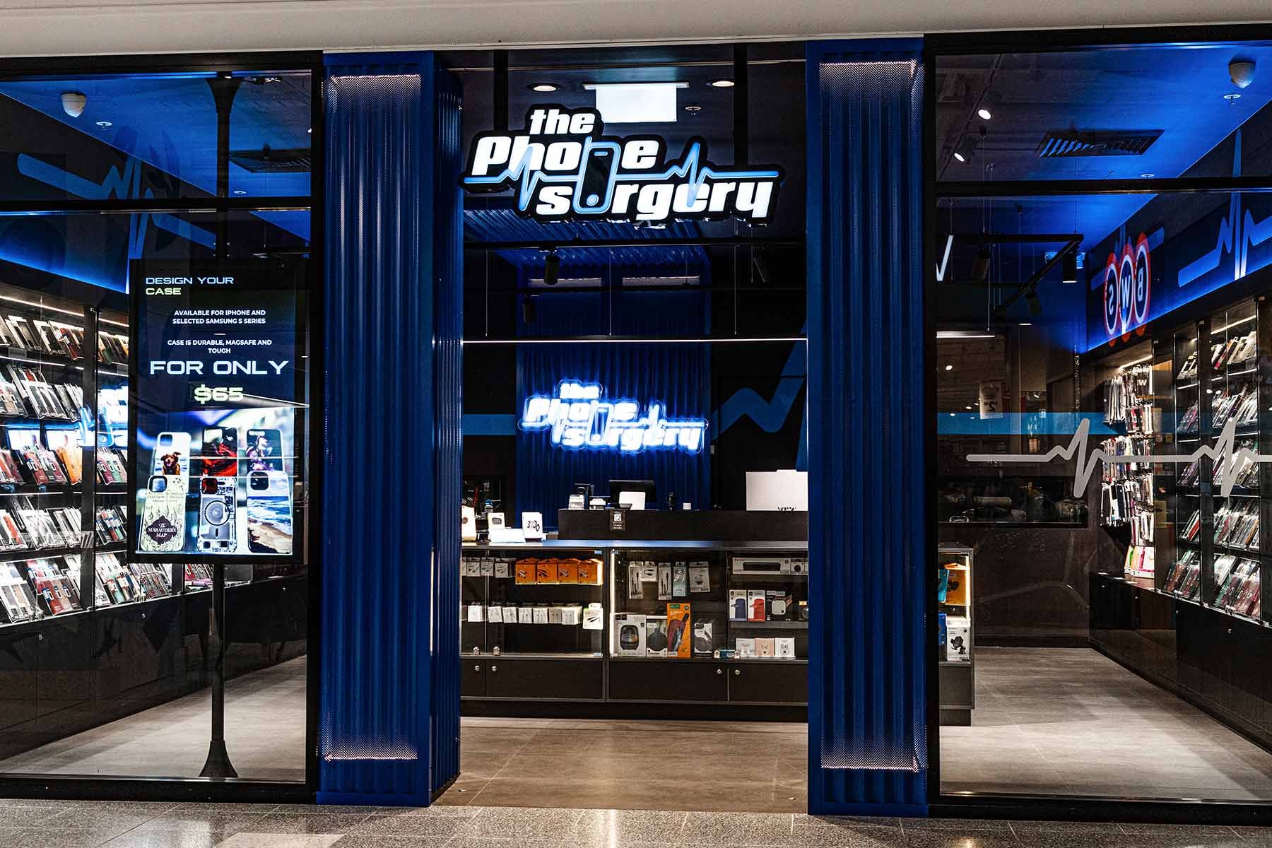 Storefront of a Tech Shop With a Sleek Blue Design — JMB Electrical Services In Port Kembla, NSW