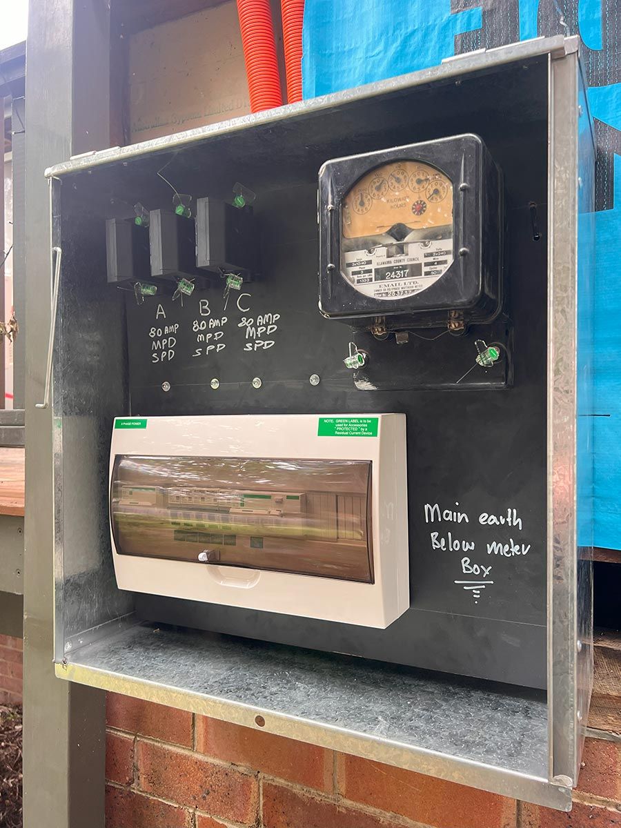 Metal Box With Three Electrical Switches — JMB Electrical Services In Port Kembla, NSW